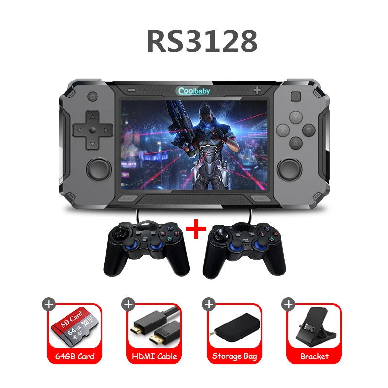 

Handheld Game Console 4.0 Inch IPS Screen Open Source System Portable Game Consoles for PSP N64 PS1 Retro Game Player Support H