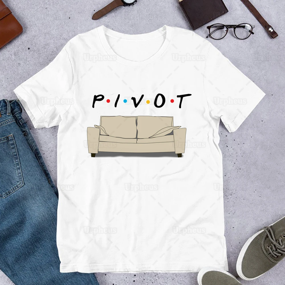 Funny Friends Pivot Couch Shirt Ross Shut Up Humor Tshirt Top Tees 100% Cotton | Мужская одежда