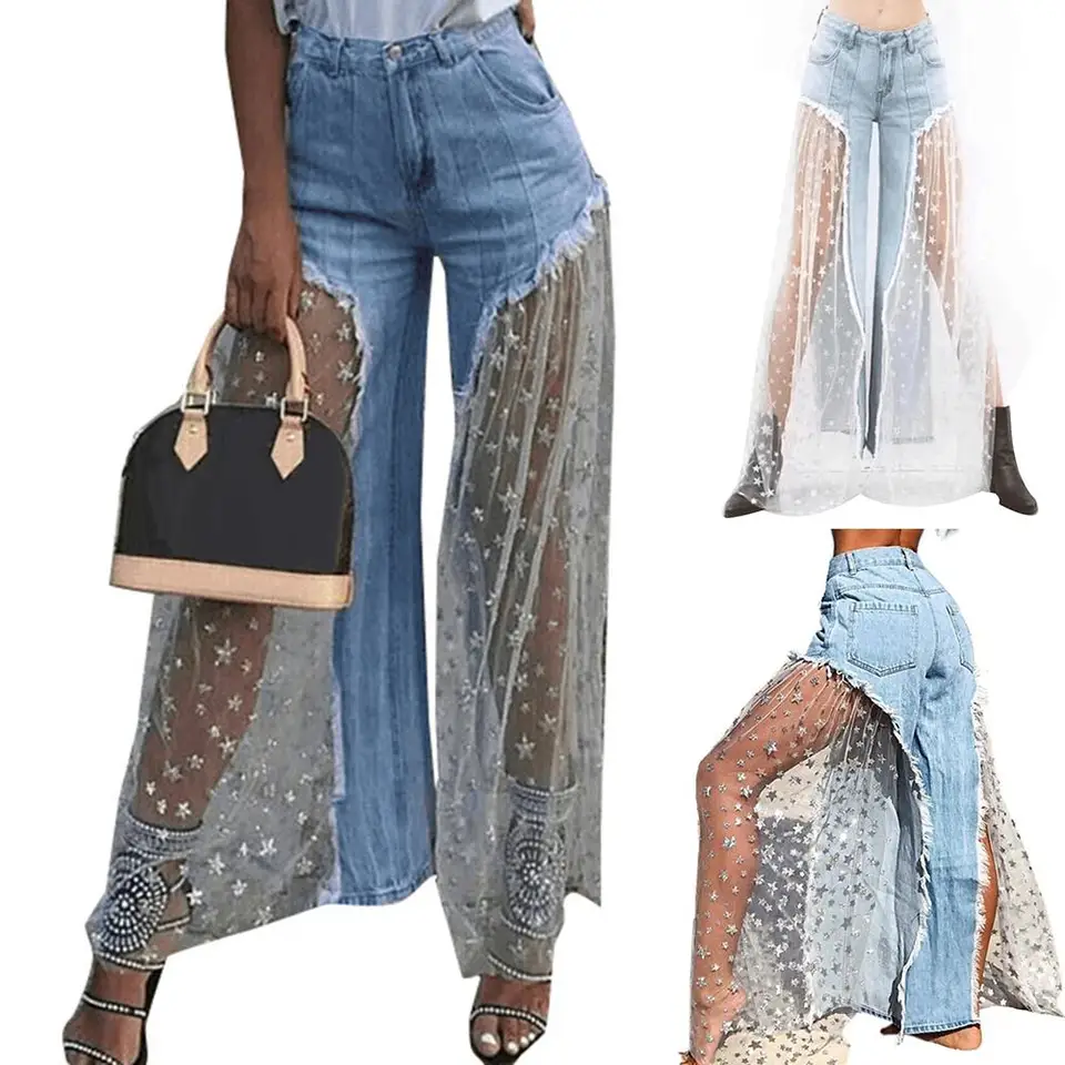 star lace jeans