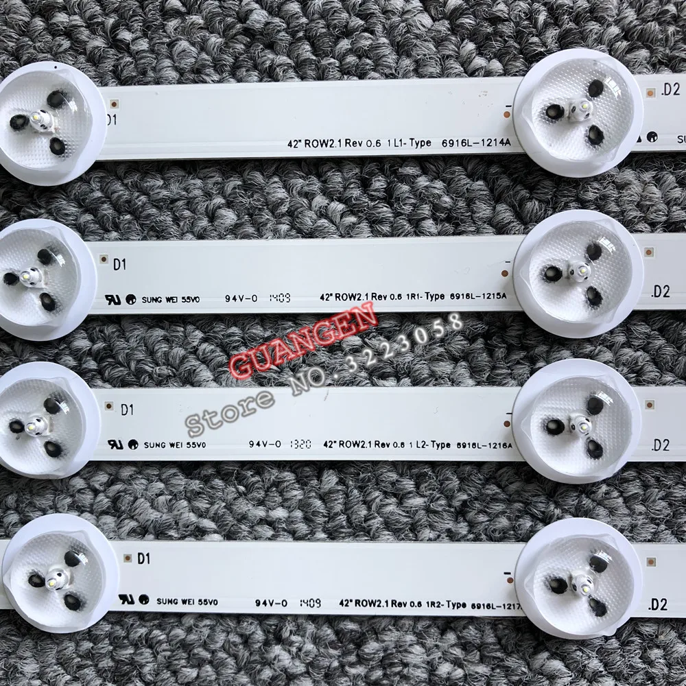 50 комплектов = 500 шт. светодиодный Подсветка для LG 42 дюйма 4" ROW2.1 ТВ 6916L-1412A 6916L-1413A 6916L-1414A 6916L-1415A 42LN542V 42LN575S 42LA615V