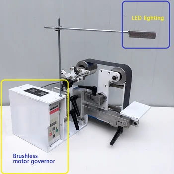 

110V/220V Belt Machine with Brushless Motor Belt Sander Polisher Sharpener Polishing Grinding Drawing Machine Fixed Angle Open V