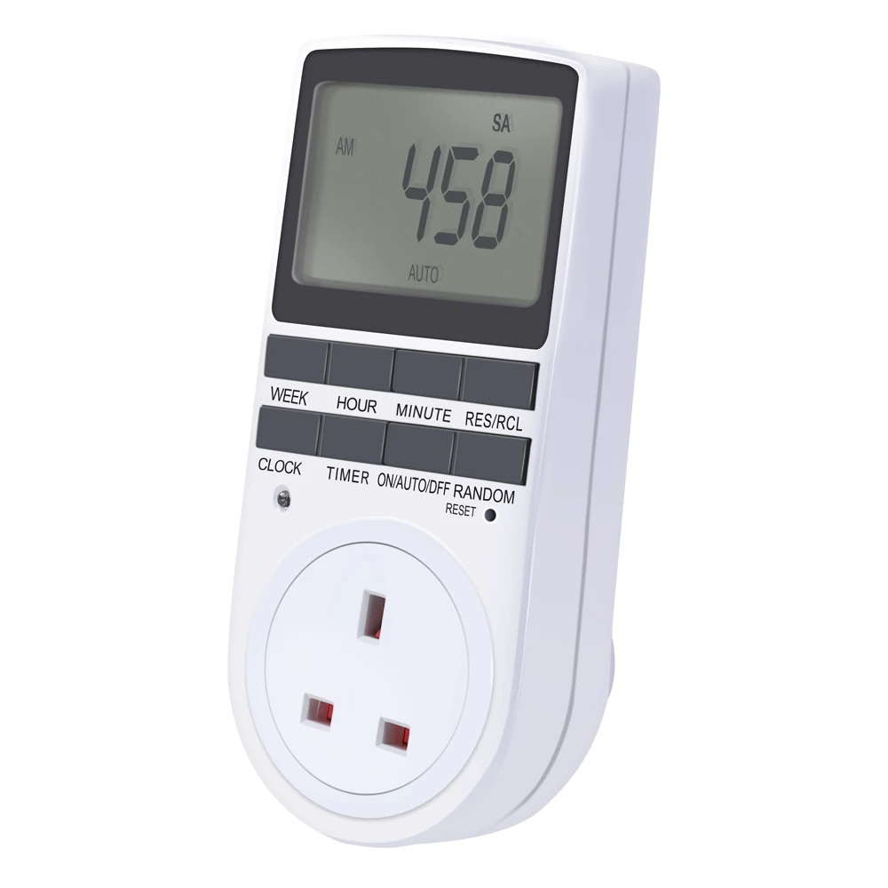 EU AU US UK BR Plug Socket Timer Switch Electronic Digital Plug-in Programmable Week 7 Day 12/24 Hour