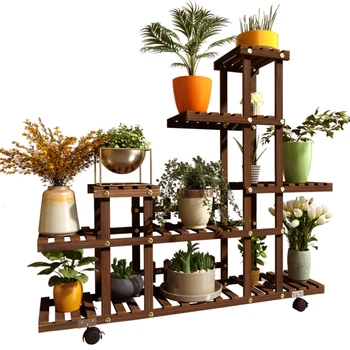 

Flowerpot Flower Woodiness Multi-storey To Ground Noodles Indoor Balcony A Living Room Household Green Rose Rack