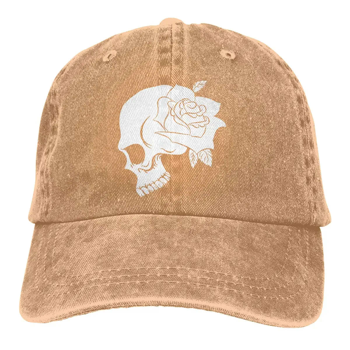Пиратский череп и одна роза унисекс Дальнобойщик шляпы папа бейсболки водительская Кепка