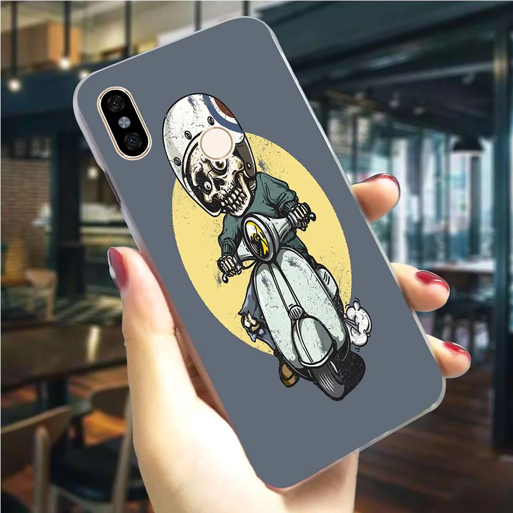 Vespa чехол для телефона с скутером Redmi Note4 4X 4A 5 6 7A Plus/5A 6A 6/K20 Pro GO Note 3/5/6/7 Жесткий Чехол
