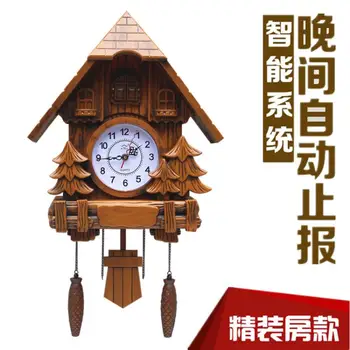 

European cuckoo clock creative wall bell music pastoral children's room clock in living room cuckoo clock home decor wall clock