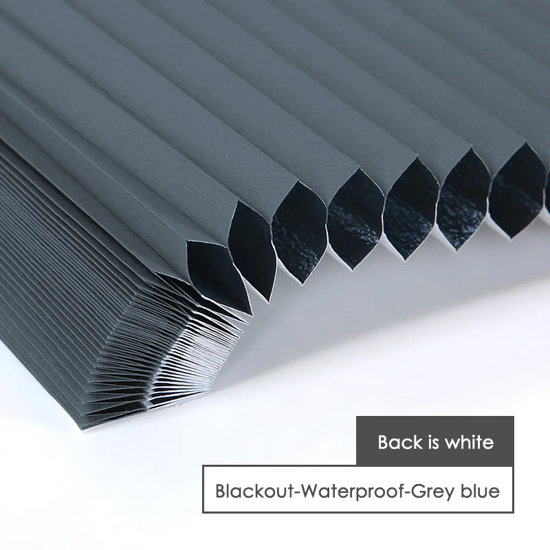 Жалюзи бесшнуровой сота жалюзи из водонепроницаемого материала, не пропускающая масло ткань шторы Жалюзи снижение уровня шума - Цвет: Blackout-Grey blue