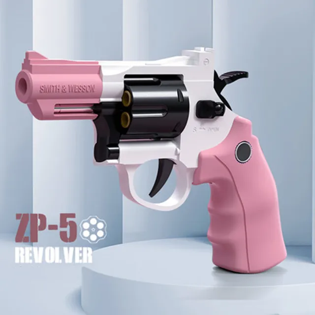 Revolver Pistol Toy Guns Manual Launcher Blaster Soft Bullet Airsoft Pneumatic Gun Model For Adults CS Go Outdoor Games 1