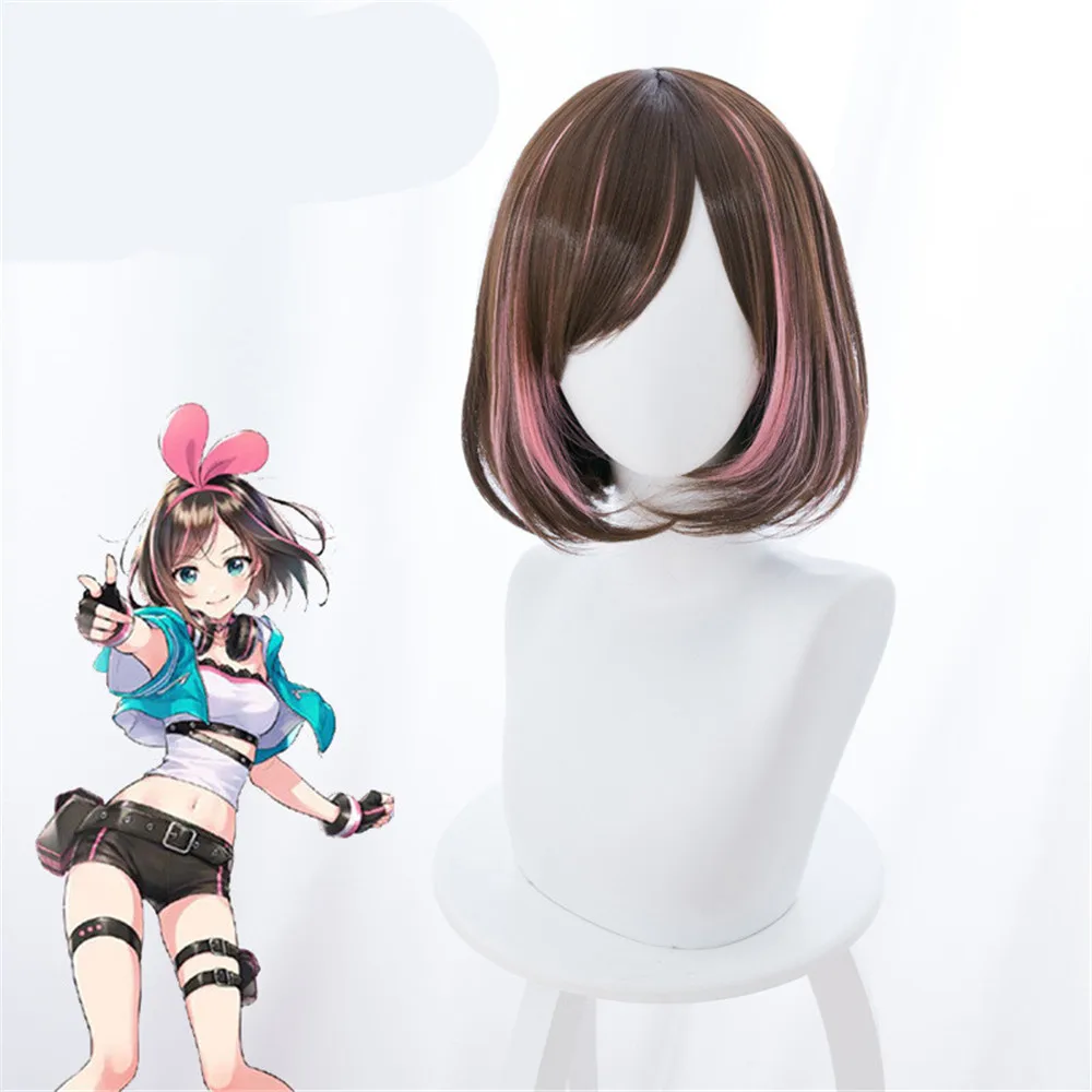 Kizuna AI парик косплей костюм Youtuber A.I. Канальный прямой термостойкий синтетический