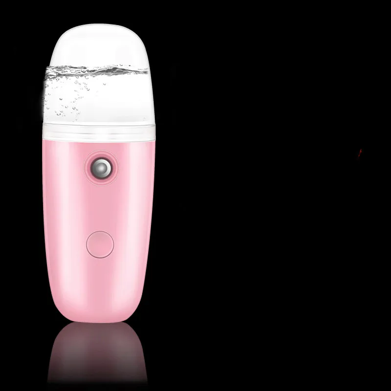 PINK Портативный нано-распылитель тумана, распылитель для лица и тела, увлажнение парохода, уход за кожей, мини 30 мл, спрей для лица, инструменты для красоты - Цвет: PINK