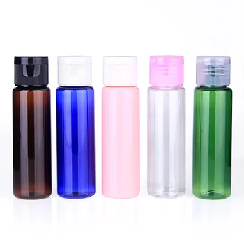 

30pcs 30ml Plastic PET Clear Flip Lid Lotion Bottles Cosmetic Shampoo Sample Containers Travel Liquid Refillable Vials