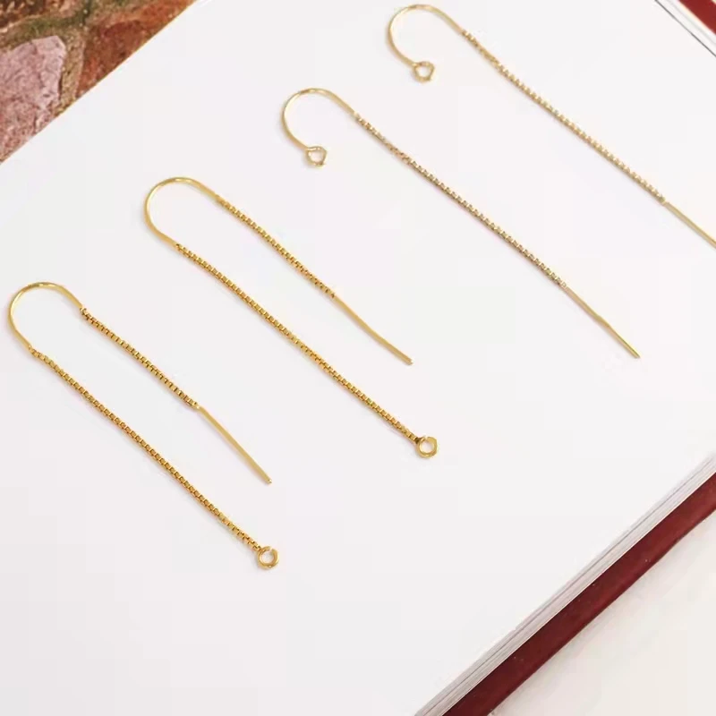 Non Tarnish 14k Gold Filled Ushaped Chain Thread Earring Findings 1pair Jewelry Findings