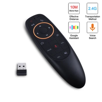 

G10 Air Mouse Voice Control with 2.4G USB Receiver Gyro Sensing Mini Wireless Smart Remote for Android TV BOX X96mini smart tv