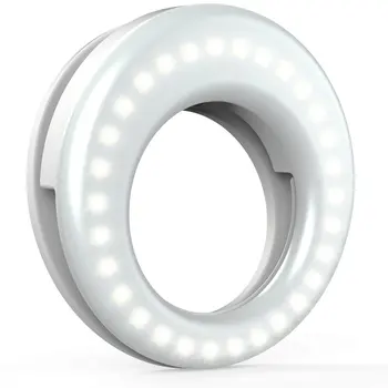 

MAMEN Flash Led Selfie Ring Light For Cell Phone Photography Video Lighting Camera Photo On Youtube Live Streaming With USB Plug
