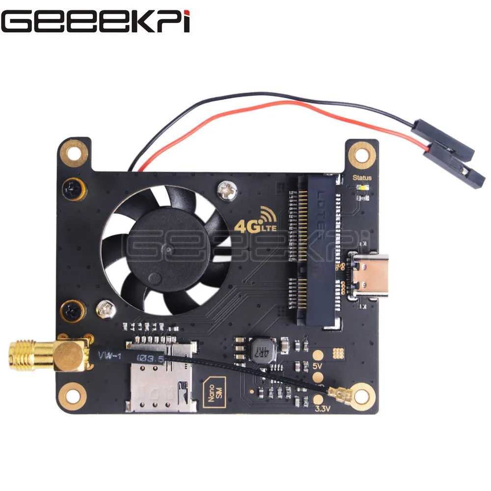 Шапка GeeekPi Raspberry Pi 3G 4G для 2B / 3B + 4B ZERO W Jetson Nano|Аксессуары демонстрационных стендов| |