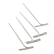 50/100/200 шт парик T булавки для проведения парики серебро, маленького размера, круглой формы с диаметром 32 мм, футболка с длинным рукавом и надписью шпильки Инструменты для укладки волос для парика Дисплей