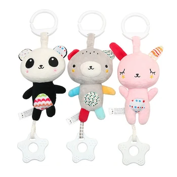 

Cartoon Animal Plush Teether Endant Baby Intelligent Infant Music Toys Charm Newborn Gift Multifunctional Music Teether Pendant