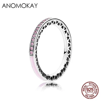 

Anomokay 6 Colors Rainbow CZ Finger Rings for Women Girl Wedding Statement Sterling Silver 925 Jewelry Gift Dropshipping Hot