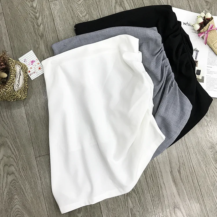 

Stock Women's Dress Processing Spring Korean-style Trend Skirt Versatile Solid Color High-waisted Skirt 6.16
