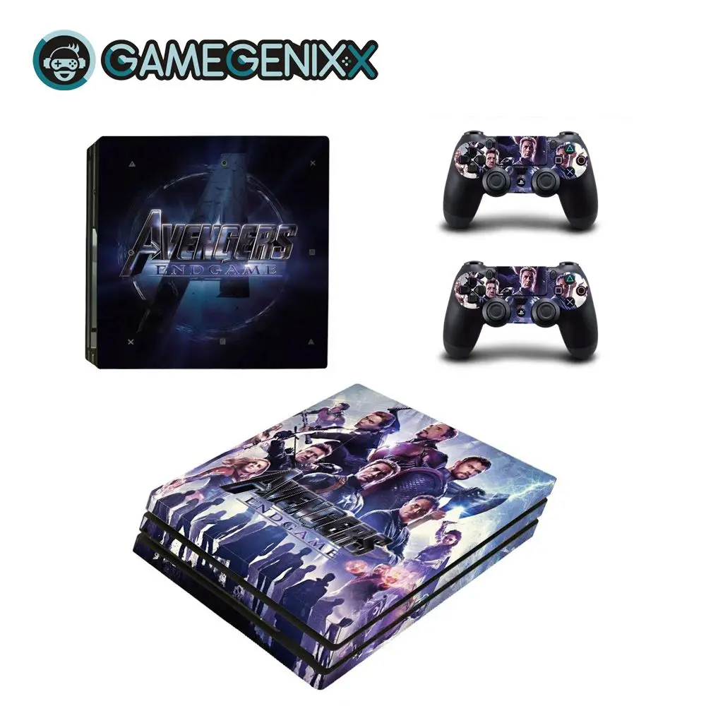 GAMEGENIXX наклейка на кожу полное покрытие Виниловая наклейка для PS4 Pro консоли и 2 контроллера-Мстители