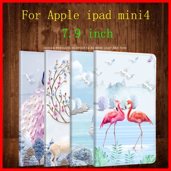 

Luxury PU Leather Magnetic Flip Tablet Case For Apple iPad Mini 4 Cover Shell 7.9 inch For iPad Mini4 Stand Smart 360 Full Capa