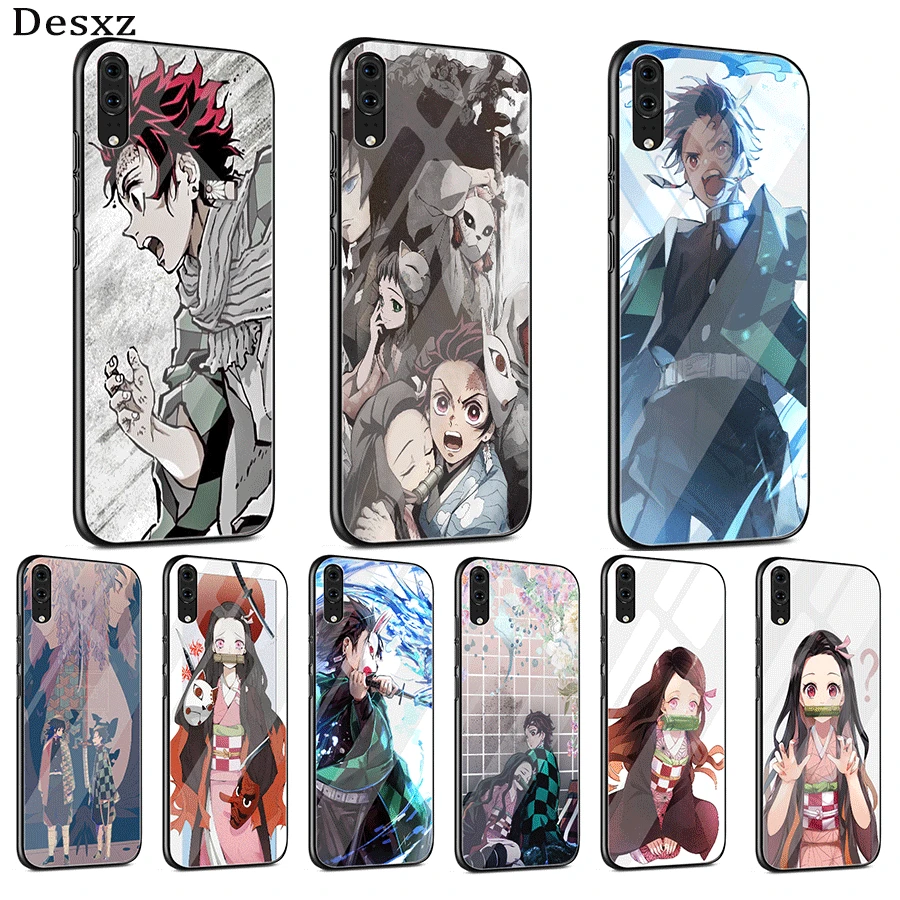 Чехол для телефона из стекла huawei mate Honor 8X9 10 7A 20 P30 P20 P10 Lite Pro P Smart Cover аниме Demon Slayer