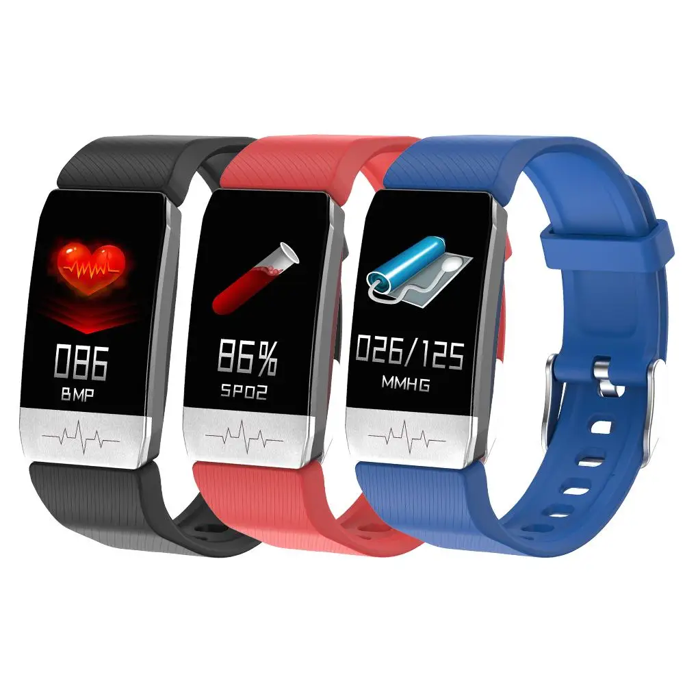 

T1 Smart Bracelet Thermometer Body Temperature Measurement Heart Rate Smart Band Watch IP67 Waterproof Fitness Tracker