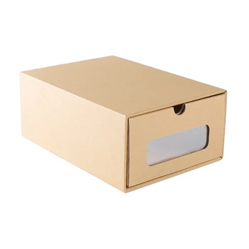 

Perspective Shoe Storage Box Increase The Drawer Type Transparent Storage Box Environmentally-Friendly Folding Leather Shoe Case