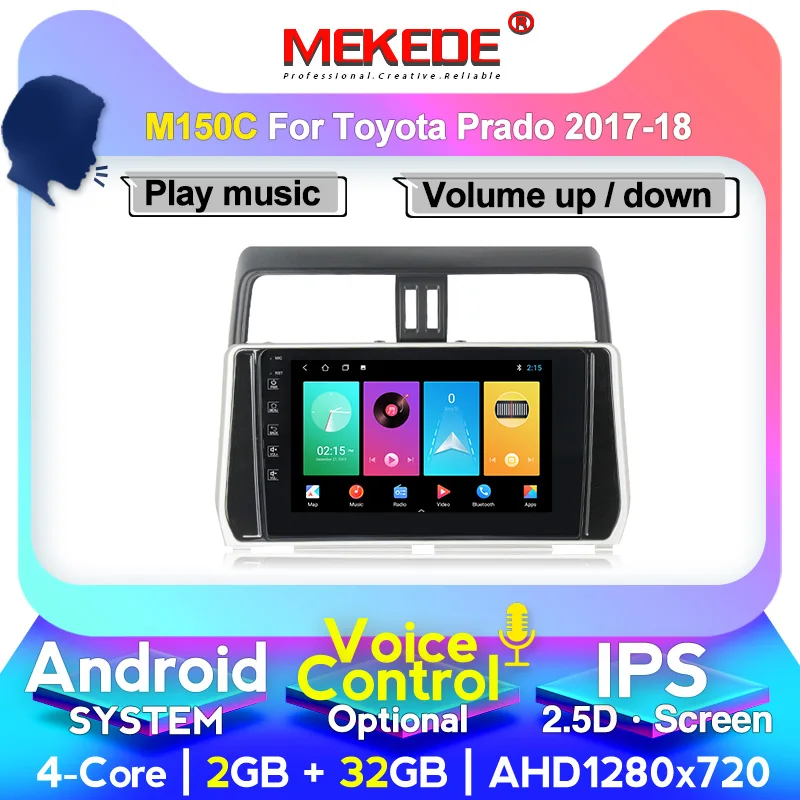 MEKEDE M400 Android system car video multimedia player for Toyota Land cruiser Prado 150 2017 2018 audio | Автомобили и мотоциклы