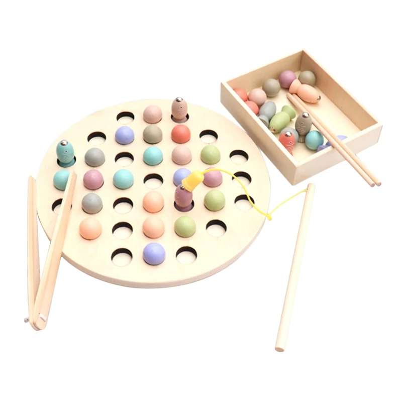 

Kids Early Educational Toys Clip Beads Fishing Multi-Functional Learning Toy For Children Montessori 47
