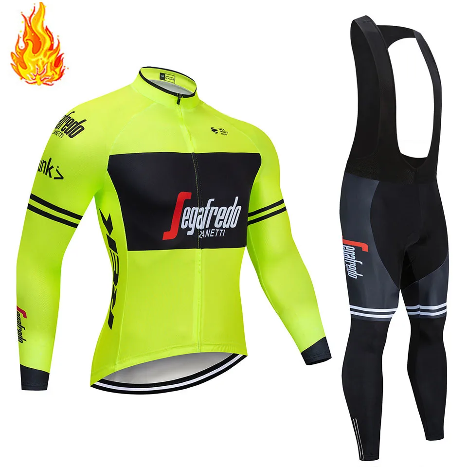 Треккинг SEGAFREDO зимний теплый флисовый комплект Джерси для велоспорта термальная одежда для велоспорта Mtb Одежда для верховой езды Ropa Ciclismo - Цвет: 8