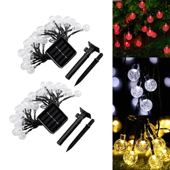 

Botique-2 Pack Solar String Lights, 20Ft 30 LED String Lights,Solar Lights for Patio, Garden, Gazebo, Outdoor