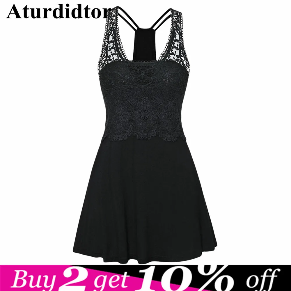 

Plus Size Spaghetti Strap Embroidered Tank Top
