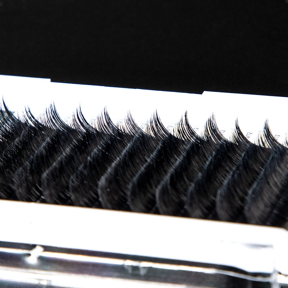 New Material Individual Camellia Lash Pandora Eyelashes Extensions 12 Rows Volume False Eyelash Mixed Length in One Strip