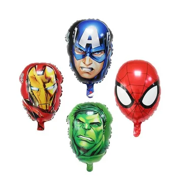 

1pcs/lot 16 inch The Avengers foil balloons super hero helium globos Captain America superman ballon for boy's birthday supplies