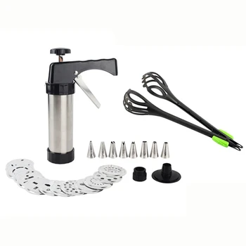 

1 Set Cookie Making Machine with Cookie Blades and Pastry Nozzles & 1 Pcs Multifunctional Nylon Eggbeater