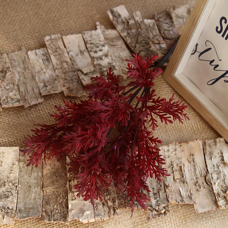 35 см сосны трава искусственные растения искусственный цветок для свадьбы Вечерние Рождество дома украшение кухонного стола "сделай сам"