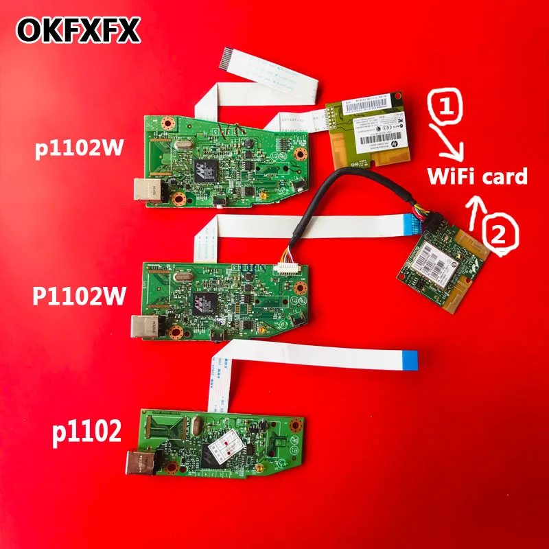 Placa Formatter para hp P1102 P1102w 1102w 1102w Placa Principal Cartão Wifi Ce67060001 Ce668-60001 Rm17600 Cf427-60001