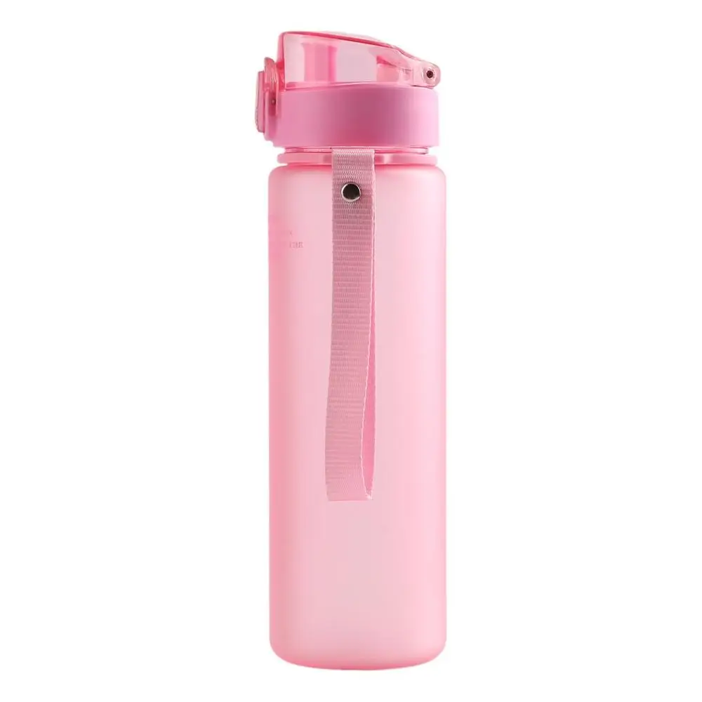 Pink Бутылка для воды 560 мл пластиковая посуда для напитков Тур Спорт на открытом воздухе школа герметичное уплотнение Тыква скалолазание бутылки для воды - Цвет: Pink