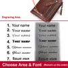 New Short Men Wallets Name Engraving Genuine Cow Leather Card Holder Retro Men Purse Double Zipper Coin Pocket Male Wallet 3