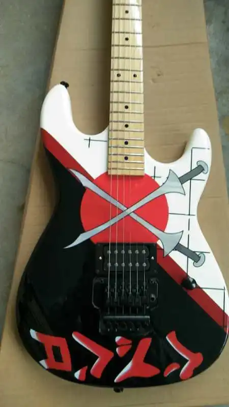 Высокое качество FDST-1087 Charvel San Dimas 25th юбилей меч шаблон тела тремоло электрогитары