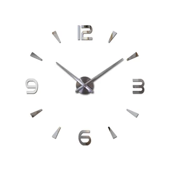 

Digital Big Decoration Watch Battery-operated Wall 3D Stickers Living Room Simple Acrylic Mirror Eco-friendly Wall Clock