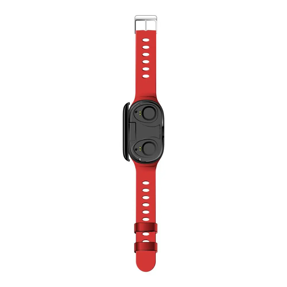 Red Color Умные часы Diggro M1, Bluetooth, наушники 2 в 1, монитор для измерения кровяного давления, умные часы, спортивные часы с наушниками - Цвет: Red Color