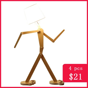 

TUDA LED Floor Lamps Modern Minimalist Wood Standing Lamp Wooden Floor Lamp For Bedroom Living Room