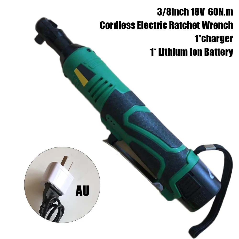 

1*Electric Wrench 18V 60N.M 3/8inch Cordless Right Angle Electric Ratchet Wrench Tool W/ Battery New Arrivals