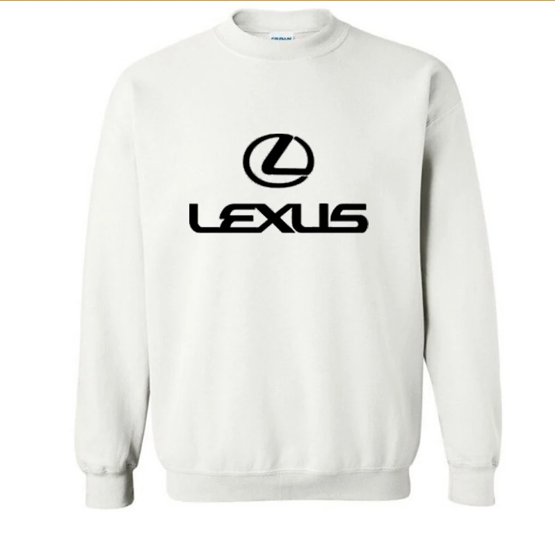Новая модная Хлопковая мужская толстовка с капюшоном чехол с логотипом Lexus принт флисовый пуловер с круглым вырезом толстовки в стиле хип-хоп Harajuku уличная мужская одежда - Цвет: Белый