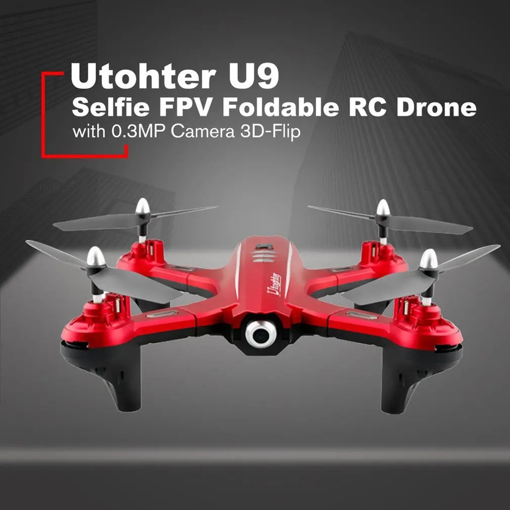 В режиме реального времени Безголовый 3D флипс Utoghter U9 умный селфи FPV складной RC Квадрокоптер с камерой
