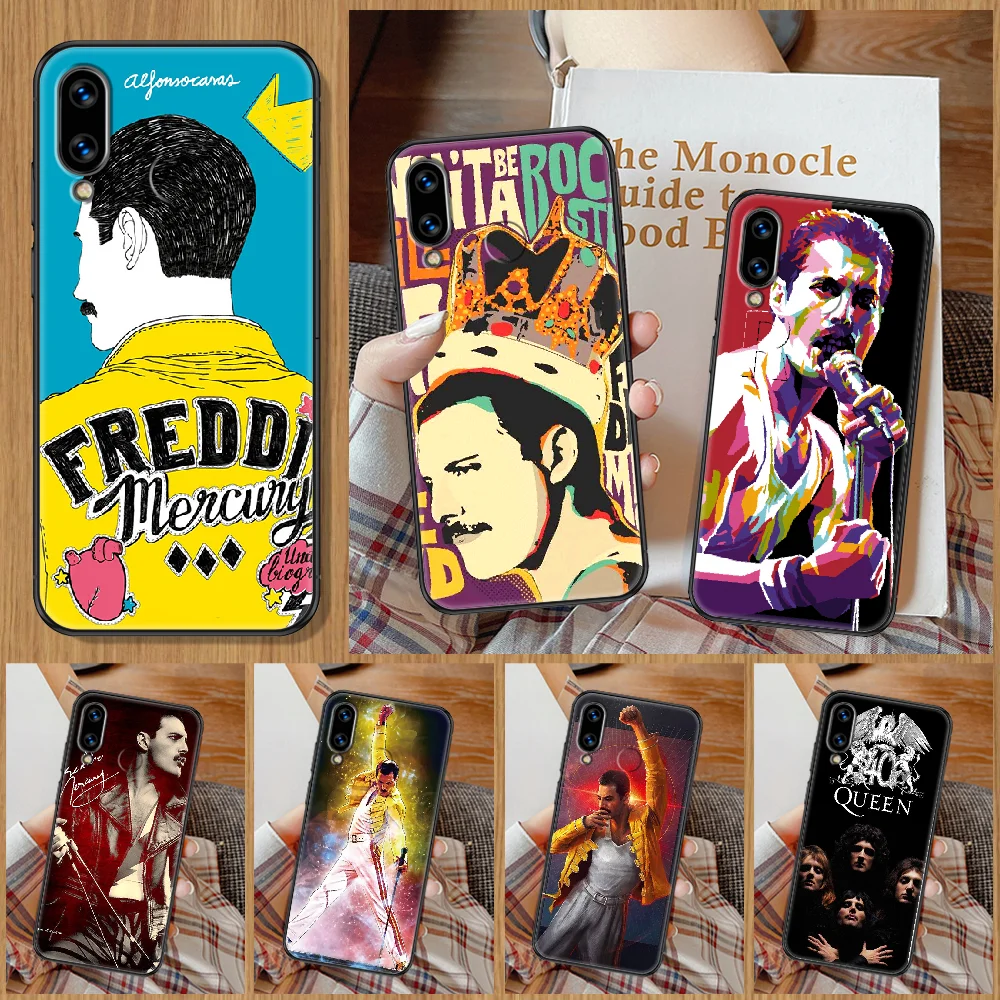 Freddie Mercury Queen чехол для телефона Huawei Honor 6A 7A 7C 8A 8X 8 9 9X 10 10i 20 Lite Pro черный красивый