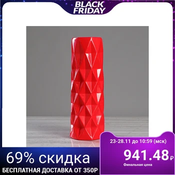 

Floor vase "Poly" red, glaze, 41 cm, 1 grade