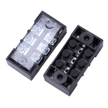 

5 Pcs 3 Positions Dual Rows 600V 15A Wire Barrier Block Terminal Strip TB-1503